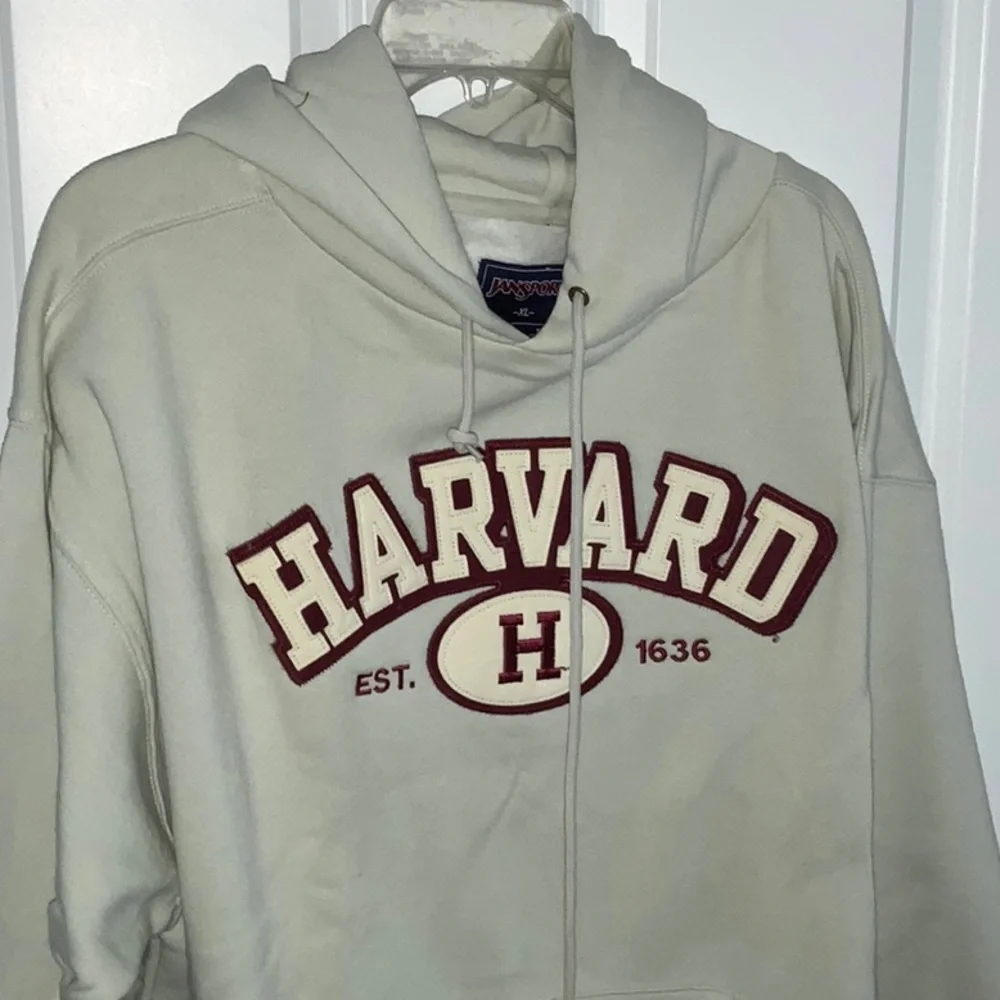 NWOT! Harvard University Logo Hoodie by Jansport. Cream. Size XL